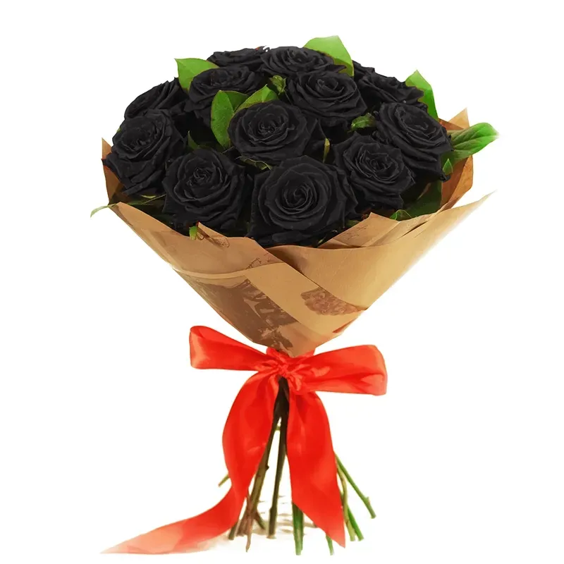 15 штук черных роз
